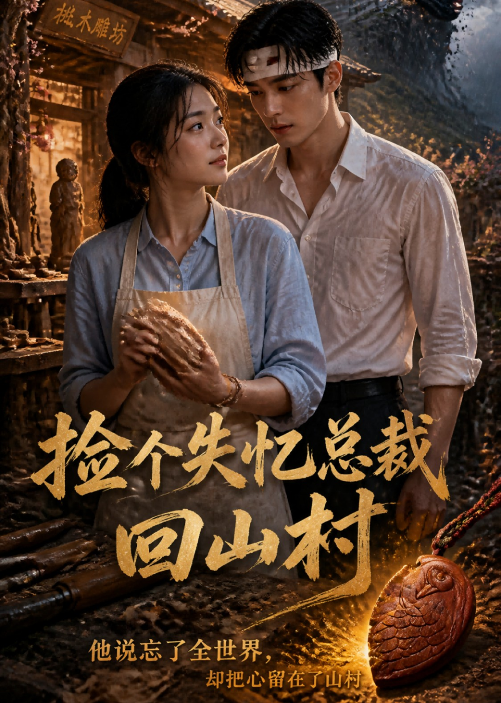 捡个失忆总裁回山村(全集)